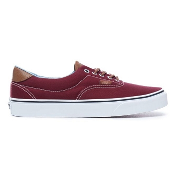 vans bordeaux lacet blanc