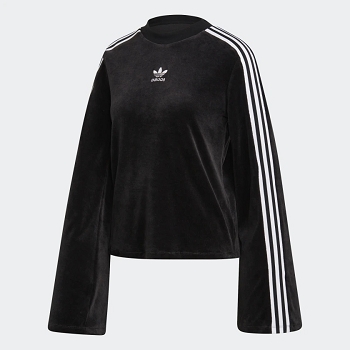 ADIDAS TEXTILE VELVET SWEATER BLACK ED4752<br>Noir