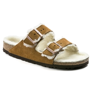 BIRKENSTOCK ARIZONA EN FOURRURE D’AGNEAU 1001128<br>Marron