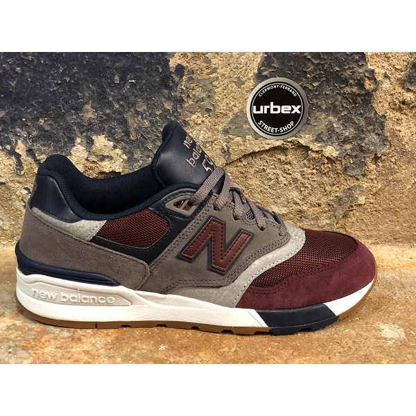 New balance sneakers ml597 d bgn greyred gris