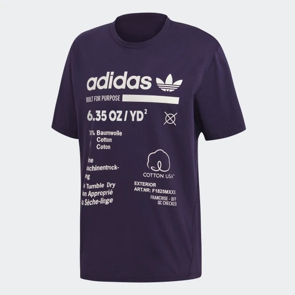 Adidas textile tee shirt kaval grp tee violet