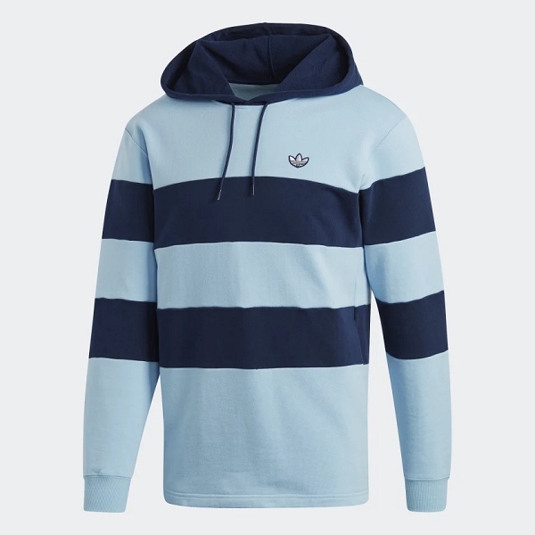 Adidas textile sweat stripe hoody ec9303 bleu