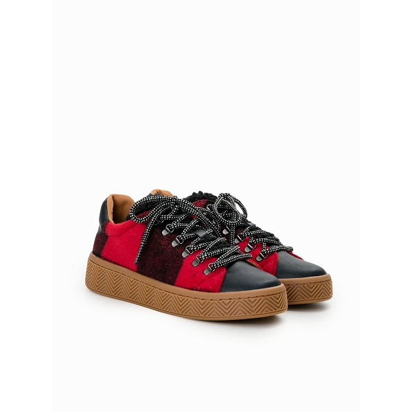 No name lacets ginger sneaker rougeC204001_2