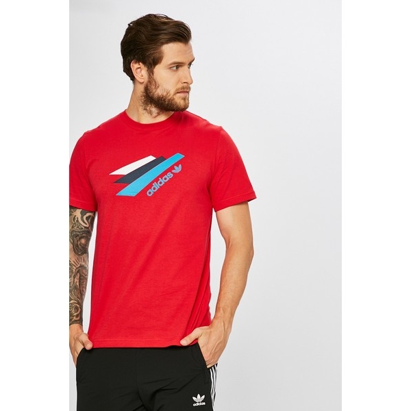 Adidas textile tee shirt palemston tee rouge