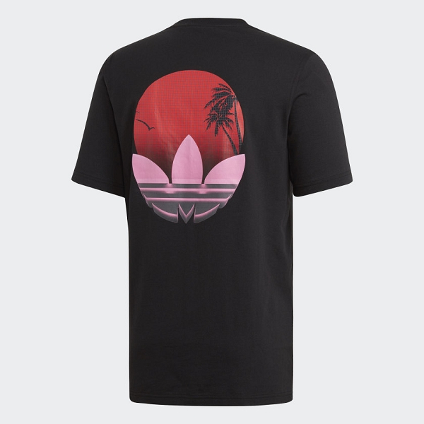 Adidas textile tee shirt tropical tee dv2057 noirD030901_3