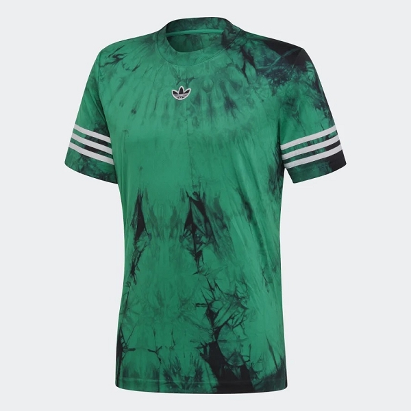 Adidas textile tee shirt space dye jsy du8209 vert