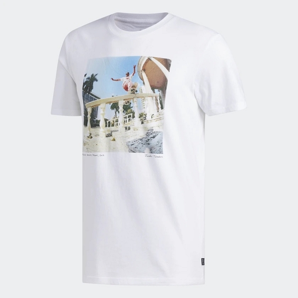Adidas textile tee shirt nestor tee du8319 blanc