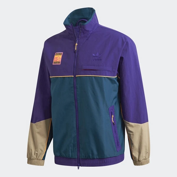 Adidas textile sweat track top violet