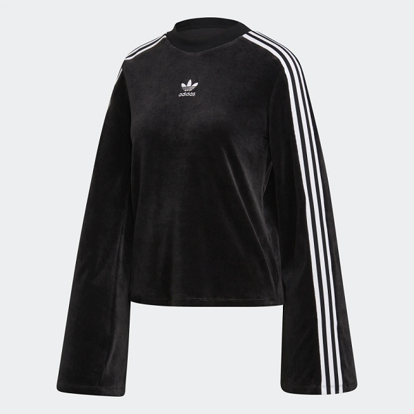 Adidas textile sweat velvet sweater black ed4752 noir