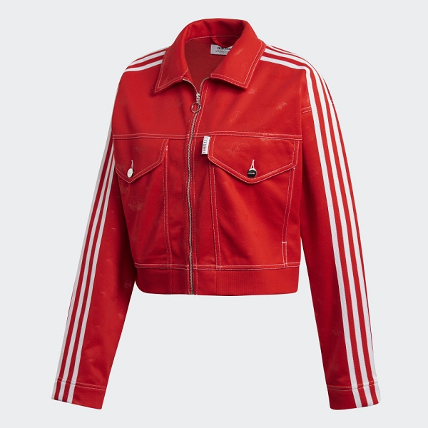 Adidas textile veste tracktop red ek4785 rouge