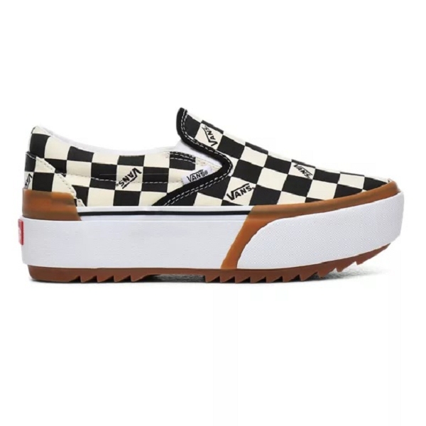 Vans sneakers classic slip on stacked checkerboard vno4tzvvlv1 blanc