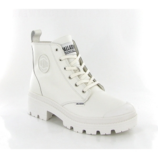 Palladium bottines et boots pallabase leather w blanc