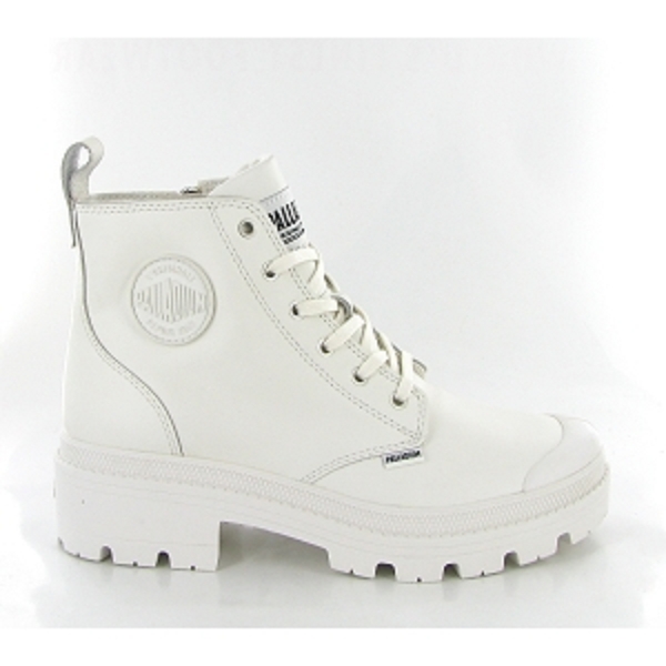 Palladium bottines et boots pallabase leather w blancE121102_2