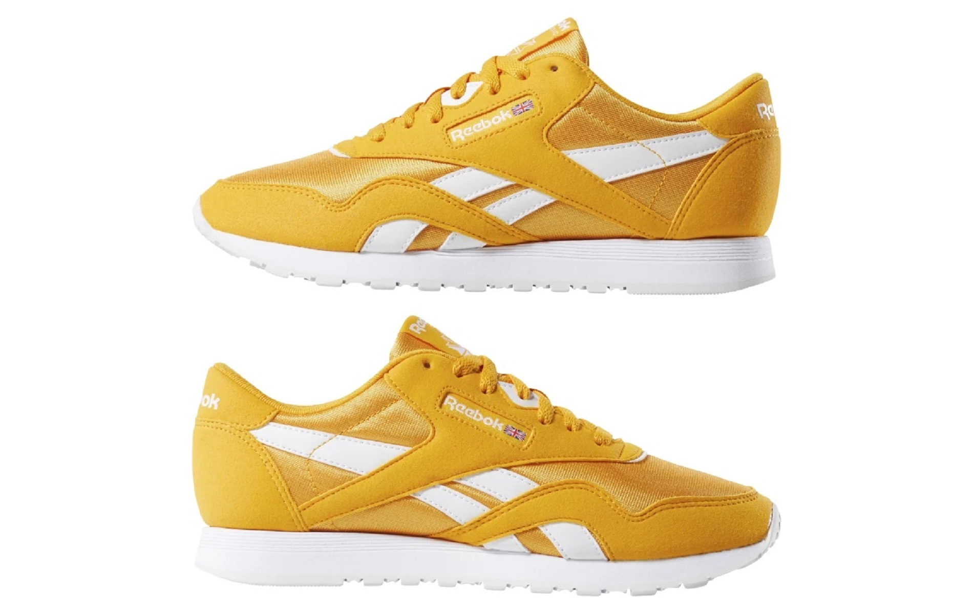 reebok cl nylon yellow